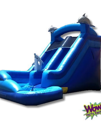 Mega Blue Dolphin Water Slide